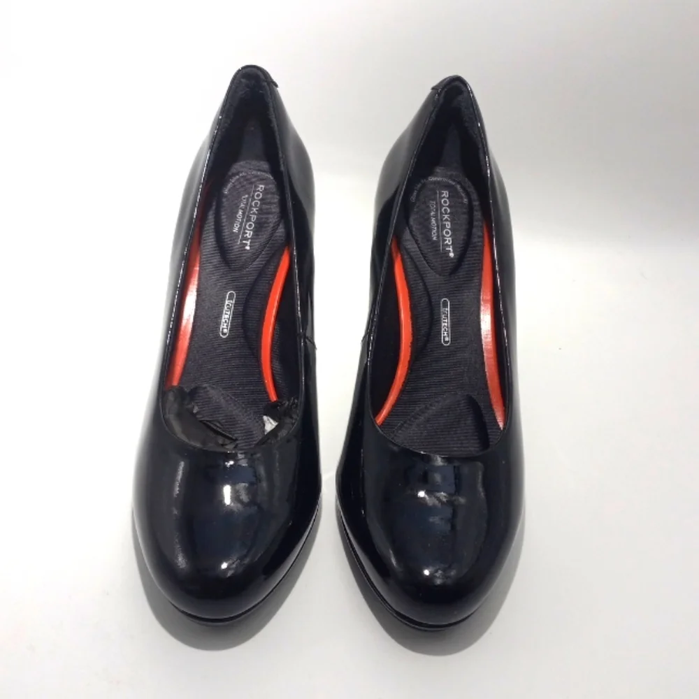 ROCKPORT BLACK LEATHER HEELS